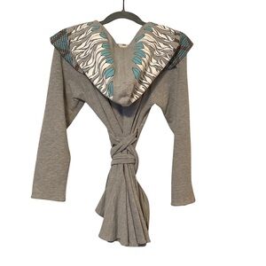 Mara Hoffman Patterned Wrap Hooded Sweatshirt